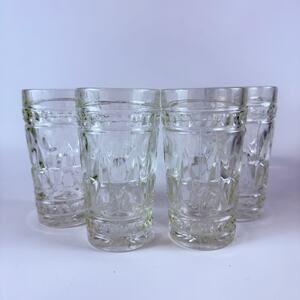 Park Lane by Colony Water Glass Set of 4 5.5" Clear Vintage Drinkware